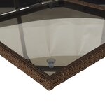 vidaXL Ensemble à manger de jardin et coussins 9 Pièces marron poly rotin