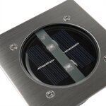 Ranex lampe solaire carrée 0 12 w argenté 5000.198