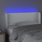 vidaXL Tête de lit à LED Blanc 93x16x78/88 cm Similicuir