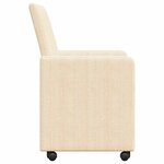 vidaXL Chaises de salle à manger 2 Pièces Crème 57 x 66 x 94 cm