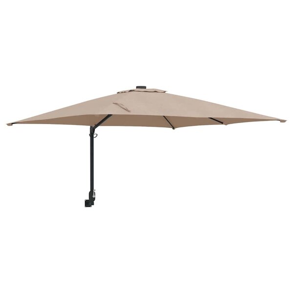 vidaXL Parasol de jardin Taupe et Noir 248.5 x 247.5 x 160 cm