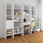 vidaXL Bibliothèque Blanc brillant 60x35x180 cm Bois d’ingénierie