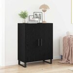 vidaXL Buffet Chêne noir 69 5 x 34 x 90 cm Bois d'ingénierie