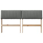 vidaXL Tête de lit capitonnée Gris foncé 140 cm Pin massif