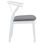 vidaXL Chaise de salle à manger 2 Pièces Blanc et Gris