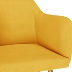 vidaXL Chaises à manger lot de 6 jaune velours