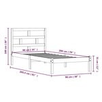 vidaXL Cadre de lit Blanc Bois de pin massif 90x200 cm