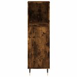 vidaXL Armoire de bain chêne fumé 30x30x100 cm bois d'ingénierie