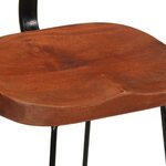 vidaXL Tabourets de bar lot de 2 49x43x79 cm bois de manguier massif