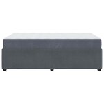 vidaXL Cadre de lit avec matelas Gris foncé 120 x 190 cm tissu