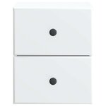 vidaXL Cabinet de chevet mural 2 Pièces Blanc 34 5 x 33 x 40 cm