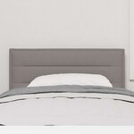 vidaXL Tête de lit LED Design Lignes Taupe 100 cm Tissu