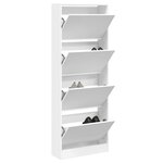 vidaXL Armoire à chaussures blanc 60x21x163 5 cm bois d'ingénierie