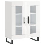 vidaXL Buffet Blanc brillant 69 5x34x90 cm Bois d'ingénierie