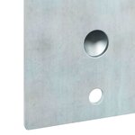 vidaXL Support de mât de drapeau Argent 10.5 x 7.5 cm Acier