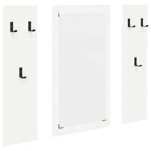 vidaXL Porte-manteau mural Blanc 96 x 1 5 x 90 cm Bois d'ingénierie
