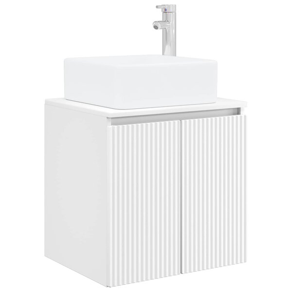 vidaXL Vanité de lavabo mural Blanc 49 5 x 41 x 63 cm