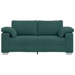 vidaXL Canapé loveseat Vert Foncé 140 cm Tissu