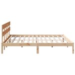 vidaXL Cadre de lit Marron 180 x 200 cm Bois de pin massif