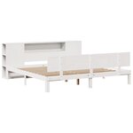 vidaXL Lit bibliothèque sans matelas blanc 200x200 cm bois pin massif