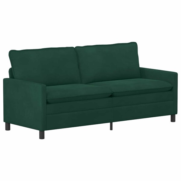 vidaXL Canapé Vert foncé 196 x 81 x 87 5 cm Velours