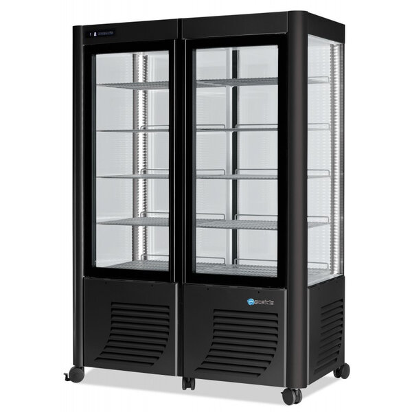 Vitrine réfrigérée 4 faces vitrées positive - 800 litres - furnotel -  - 2 1270x700x1840mm