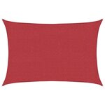 vidaXL Voile d'ombrage 160 g/m² Rouge 3x4 m PEHD