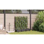 vidaXL Pots de jardin Noir 120 x 40 x 126 cm Acier
