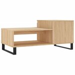 vidaXL Table basse Chêne sonoma 100x50x45 cm Bois d'ingénierie