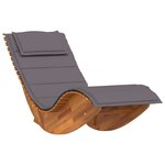 vidaXL Chaises longues à bascule avec coussins 2 Pièces en bois d'acacia