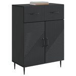 vidaXL Buffet avec tiroir Noir 66 x 34 5 x 89 5 cm Bois d'ingénierie