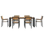 vidaXL Ensemble de salle à manger de jardin 7 pièces en bois d'acacia et métal