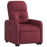 vidaXL Fauteuil inclinable électrique rouge bordeaux tissu
