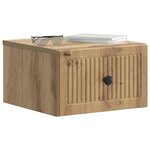 vidaXL Cabinet de chevet mural 2 pc Chêne artisanal 33 x 34 5 x 20 cm
