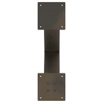 vidaXL Pieds de table basse en forme de X  2 pièces  acier naturel  60 x (42-43) cm