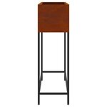 vidaXL Bac de jardin surélevé Rouillé 100 x 26 x 82 cm Acier patiné