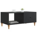 vidaXL Table basse Noir 90 x 50 x 40 cm Bois d'ingénierie