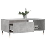vidaXL Table basse Gris béton 90x50x36 5 cm Bois d'ingénierie