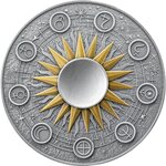 Pièce de monnaie en Argent 10 Cedis g 62.2 (2 oz) Millésime 2025 Solar System SUN