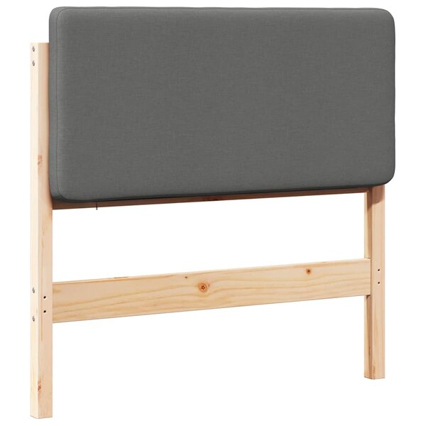 vidaXL Tête de lit capitonnée Marron et gris clair 100 cm Pin massif