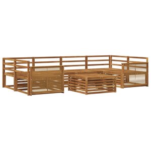vidaXL Ensemble de canapés d'extérieur 7 pc Naturel