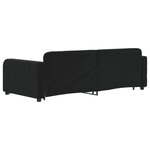 vidaXL Lit de jour avec gigogne et tiroirs sans matelas noir 90x200 cm