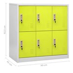 vidaXL Armoires à casiers 2 Pièces Gris clair et vert 90x45x92 5 cm Acier