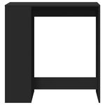 vidaXL Table de bar avec étagères noir bois d'ingénierie