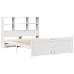 vidaXL Lit bibliothèque sans matelas blanc 140x200 cm bois pin massif