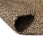 vidaXL Tapis de surface Noir 122 x 183 cm Jute