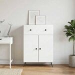 vidaXL Buffet Blanc 66 x 34 5 x 90 cm Bois d'ingénierie