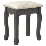 vidaXL Ensemble de coiffeuse avec tabouret Gris 50x59x136 cm Paulownia