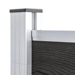 vidaXL Clôture de jardin WPC 175x186 cm Gris