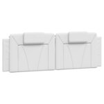 vidaXL Cadre de lit avec lumières LED blanc 160x200 cm similicuir